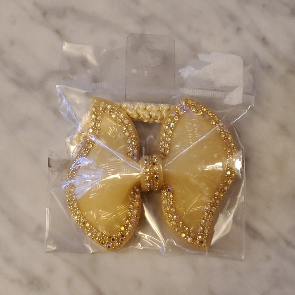 Set of 4 beaded barrette hair clips (+Hair tie) - Picture 6 of 6